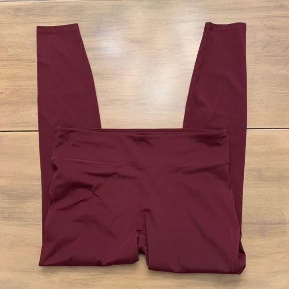 FABLETICS Pants - Fabletics Sz L Ankle length Maroon Womens Leggings
